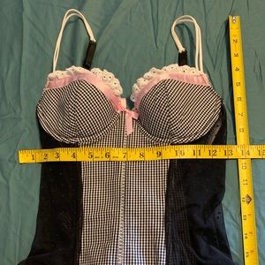 Black and White Gingham Corset